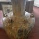 Large handled jar in glazed terracotta
