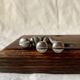 Vintage wall-mounted coat rack in solid wood - 3 cast aluminum hooks