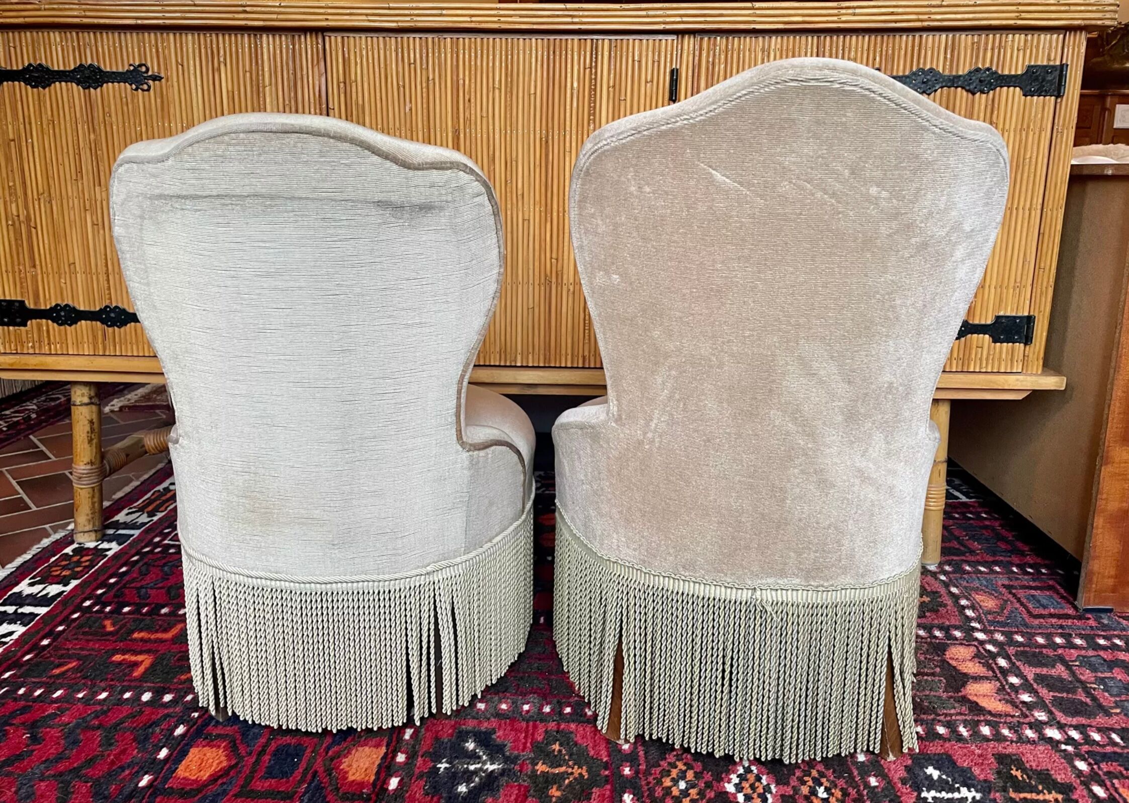 Pair of toad armchairs