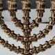 Menorah/Hebrew candlestick with 7 branches/Hanuka. Signed Holon Israel. 17 x 15.5 cm