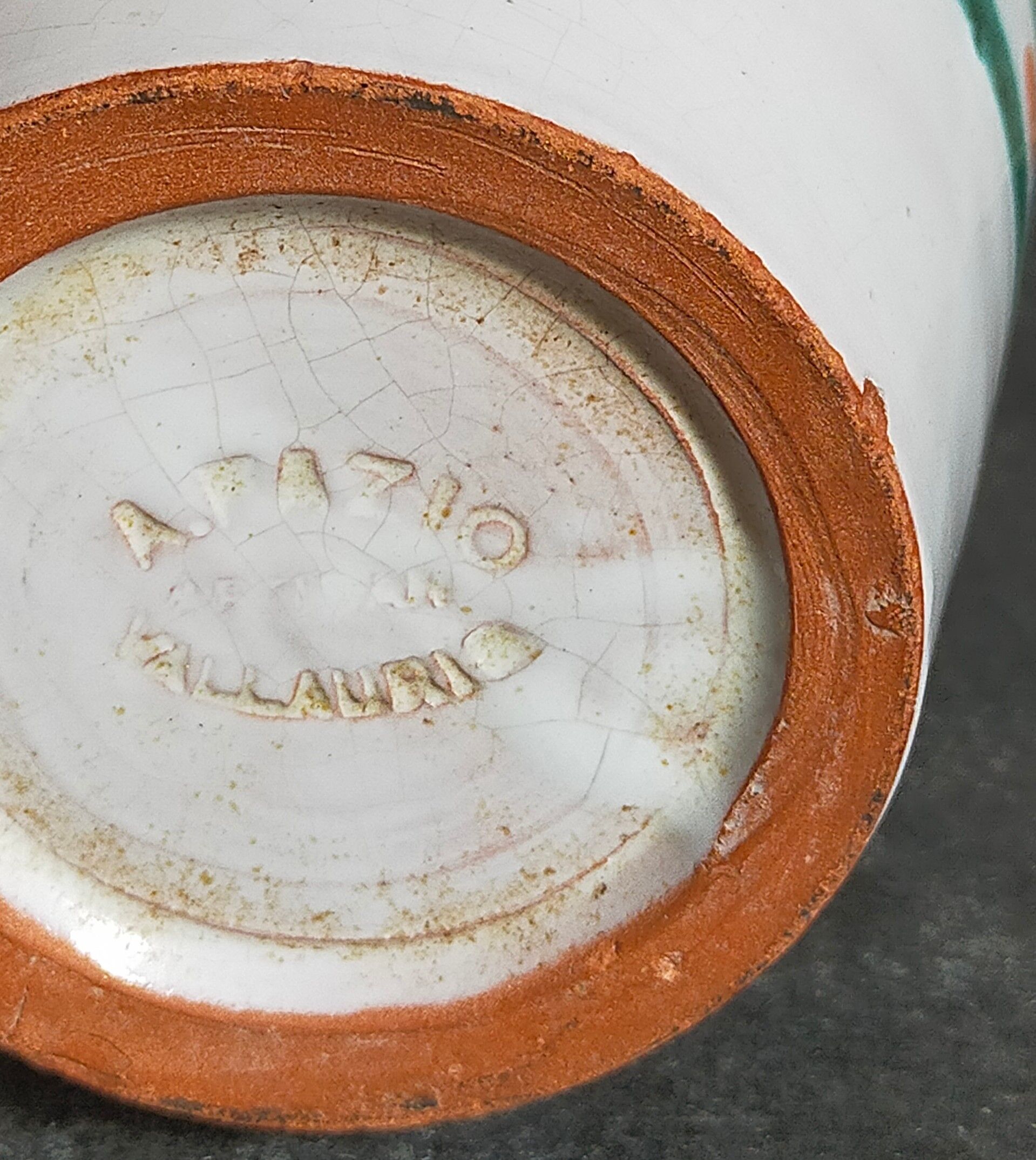 Vintage ceramic vase A. Fazio Vallauris 50s