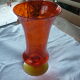 Bubble glass on foot vase