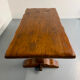 Monastery farmhouse table in thick solid oak, vintage 1960s.