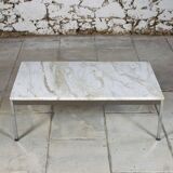 Marble and chrome coffee table, 1970