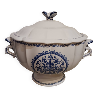 Soupière ancienne, en faïence de Gien .