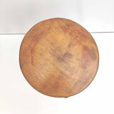 Tripod wood stool twisted feet