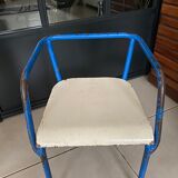 Blue metal child chair