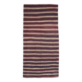 4x9 Red & Navy Blue Pinstriped Pattern Turkish Kilim Rug, 136x284Cm