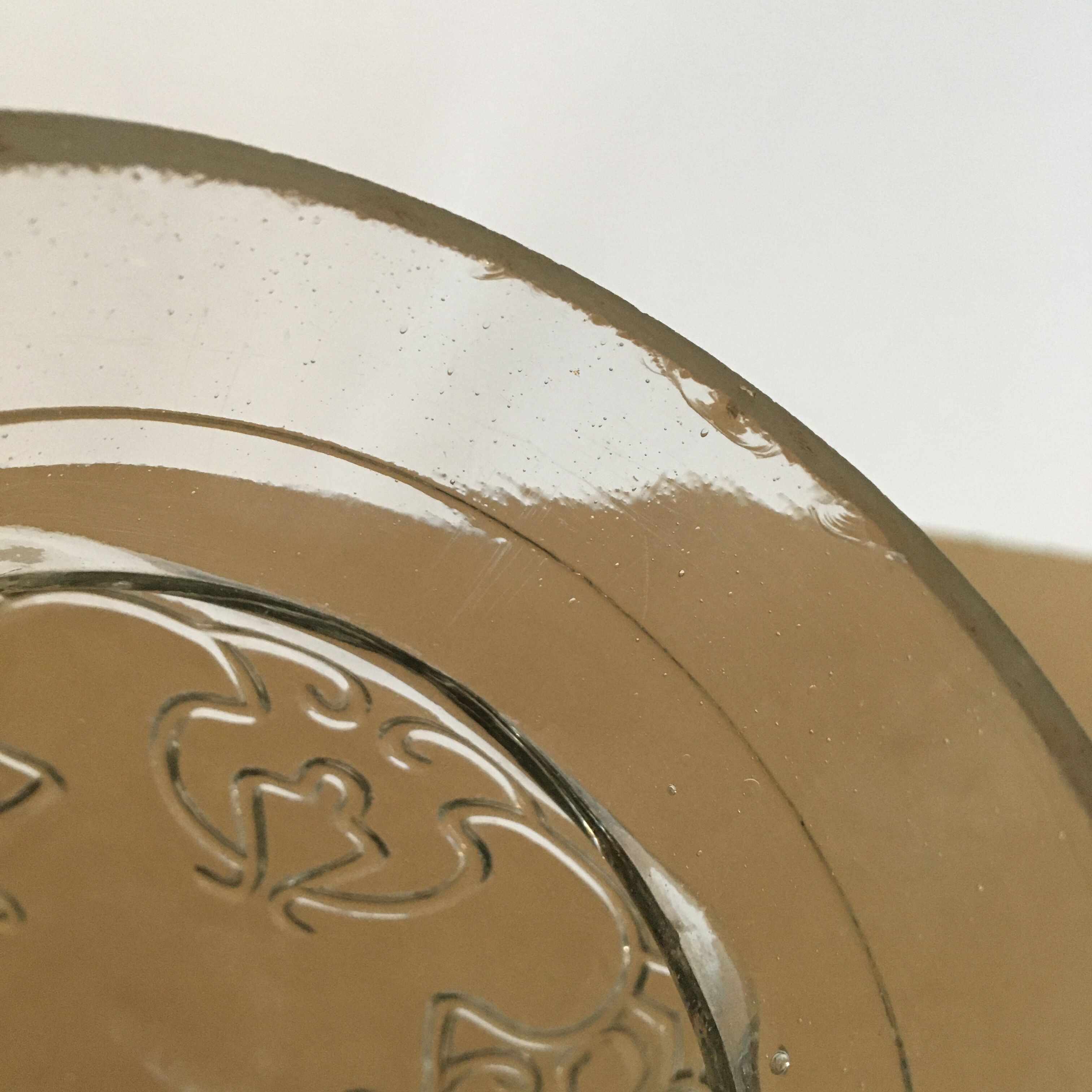 Jar old bubbled glass art nouveau decoration