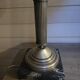 Notary lamp, white opaline, patinated metal and marble.