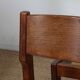 Set of 4 vintage solid wood and straw chairs, 1980