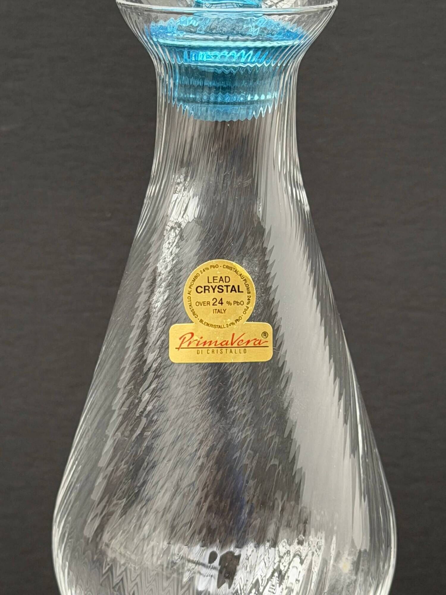 Carafe of spring of crystal in crystal, italy 1970