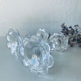 Pair of glass candle holders
