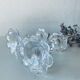 Pair of glass candle holders