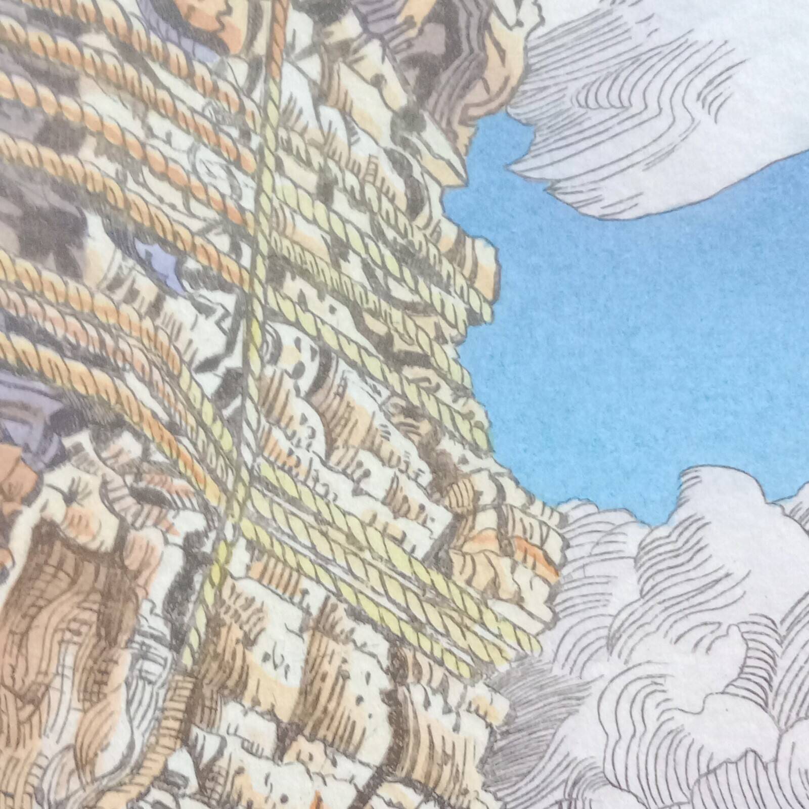 Muages, original lithograph No. 155/300 signed Michel Dubré (1942)