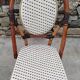 Pair of Vintage Wooden and Woven Plastic Bistro Chairs
