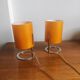 Paire de lampes tubes vintage Orange Pop & Chrome