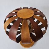 Very rare mid-century veneer table lamp, Denmark, 1960s