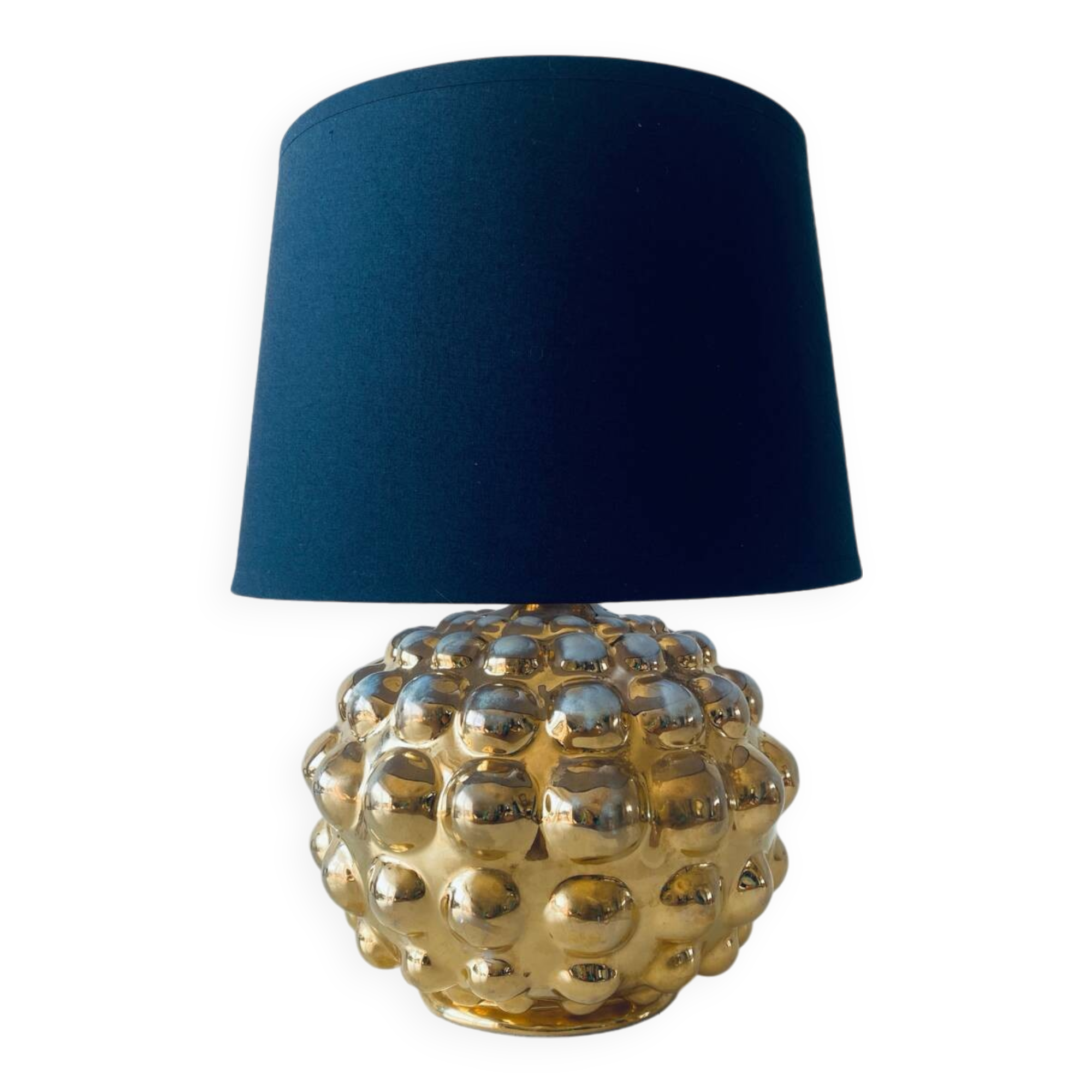 Gold bubble ceramic lamp