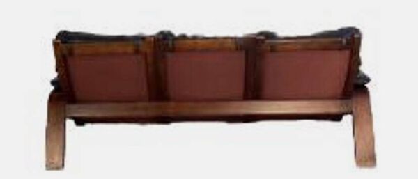 Canape scandinave vintage en cuir noir