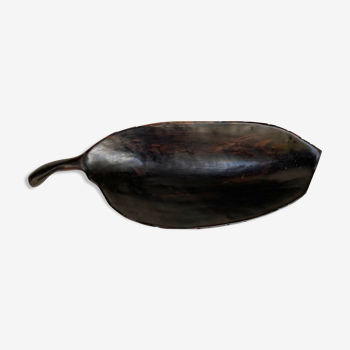 Vide poche feuille en bois exotique