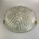 Flush Mount Ceiling Light Ice Glass Hillebrand 60s