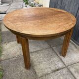 Round wooden table