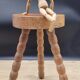 Tripod stool feet balls thick sitting