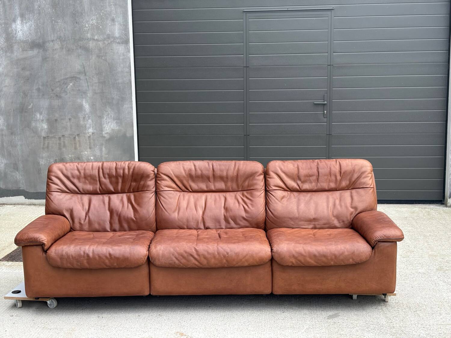 DS-66 Sofa in brown leather – 3-seater – Swiss vintage design