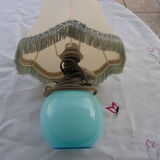 BLUE OPALINE BEDSIDE LAMP