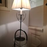 Pair of metal lamps with lampshade
