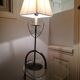 Pair of metal lamps with lampshade
