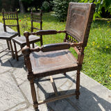 Fauteuil et chaises style Henri II