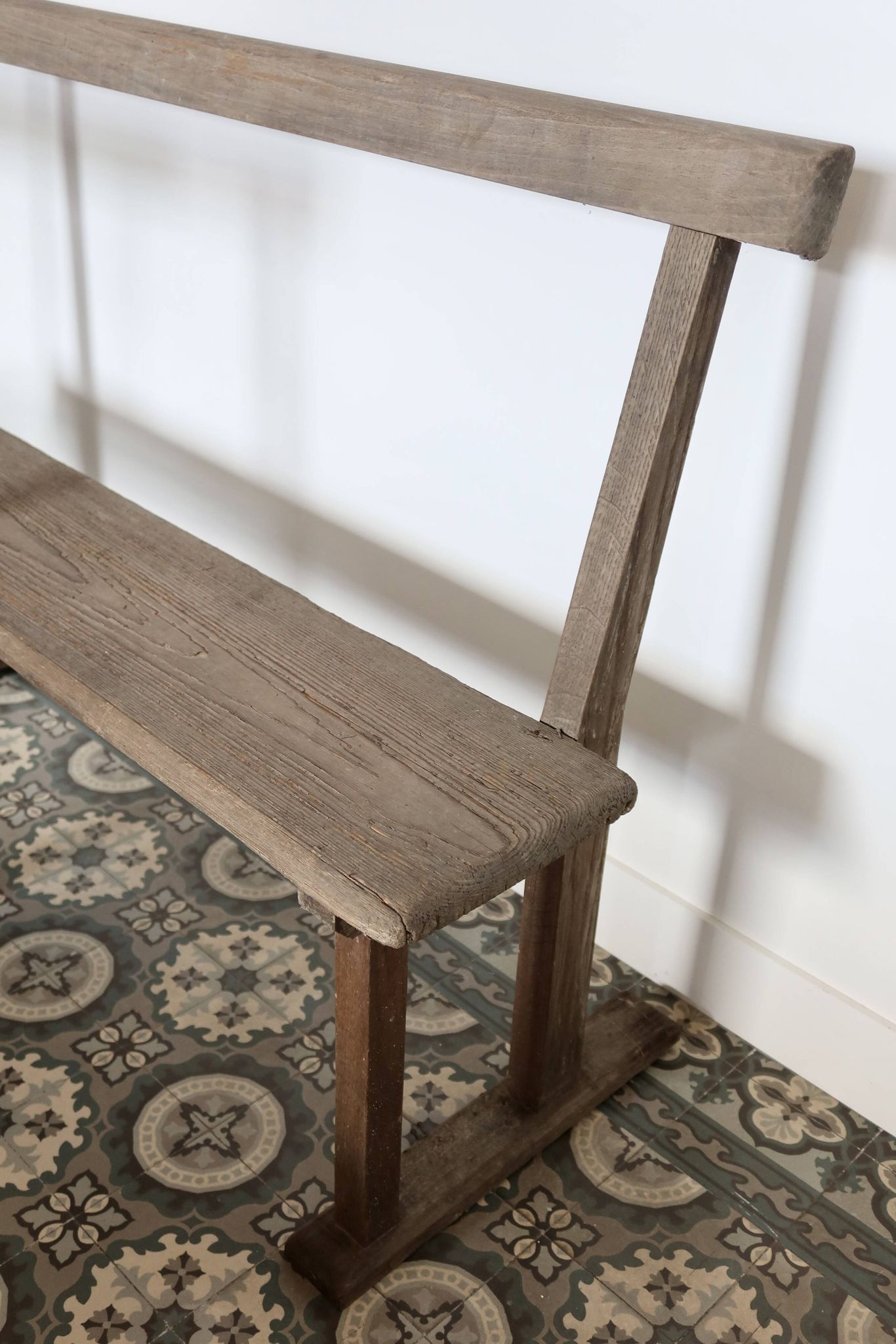 Pair of old wooden church benches – rustic chapel benches