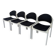 Set of 4 Vintage Aeon Mondial Stackable Chair / Dutch Postmodern Dining Cha