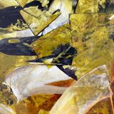 Waves of Gold Modern Abstraction by Juraj Huliak