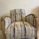 Fauteuil Art Déco en tissu vert