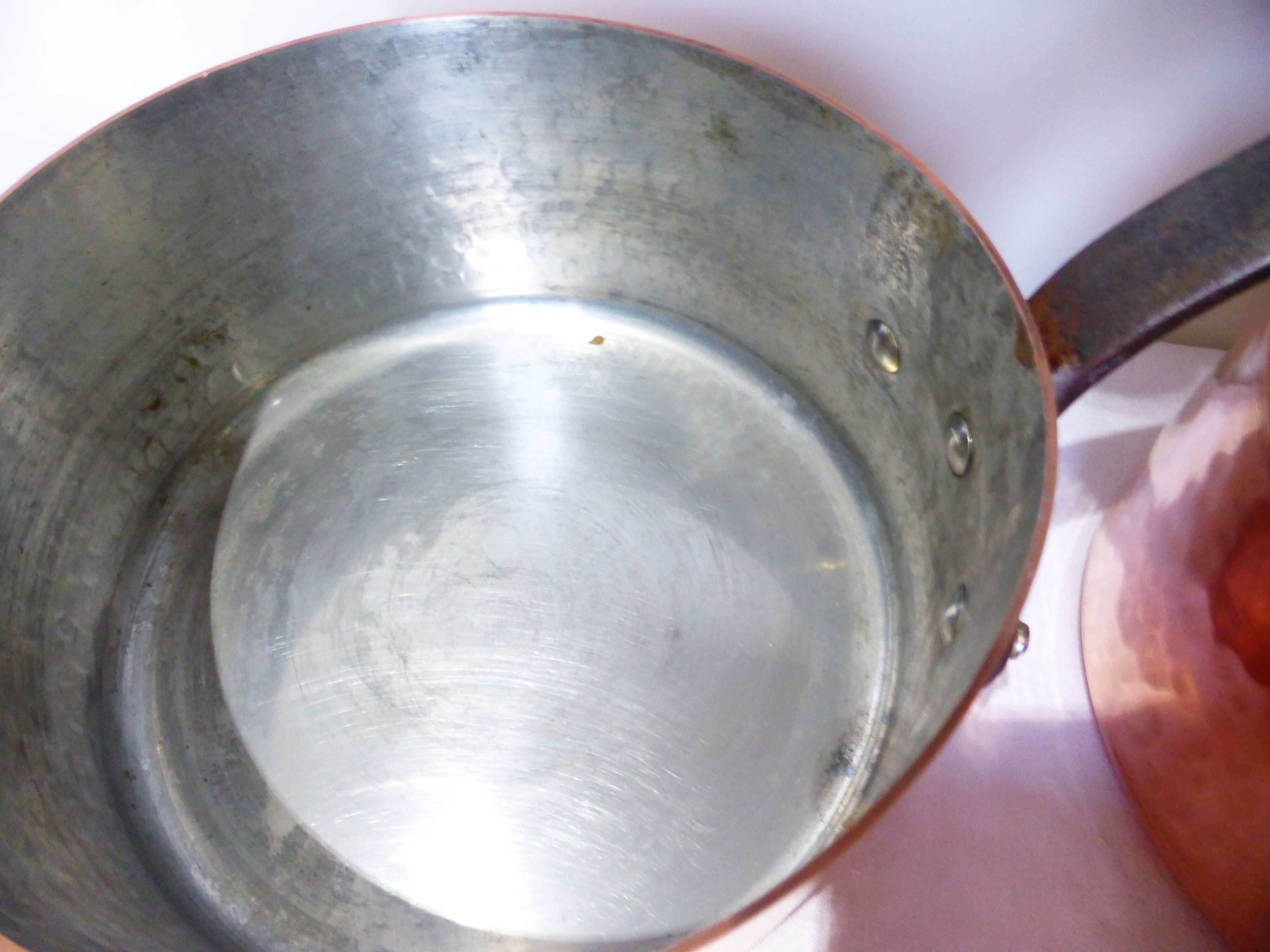 Set of 5 tinned copper pans 211290