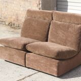 Walter Knoll Collection pair of modular armchairs in two-seater sofa 1970s