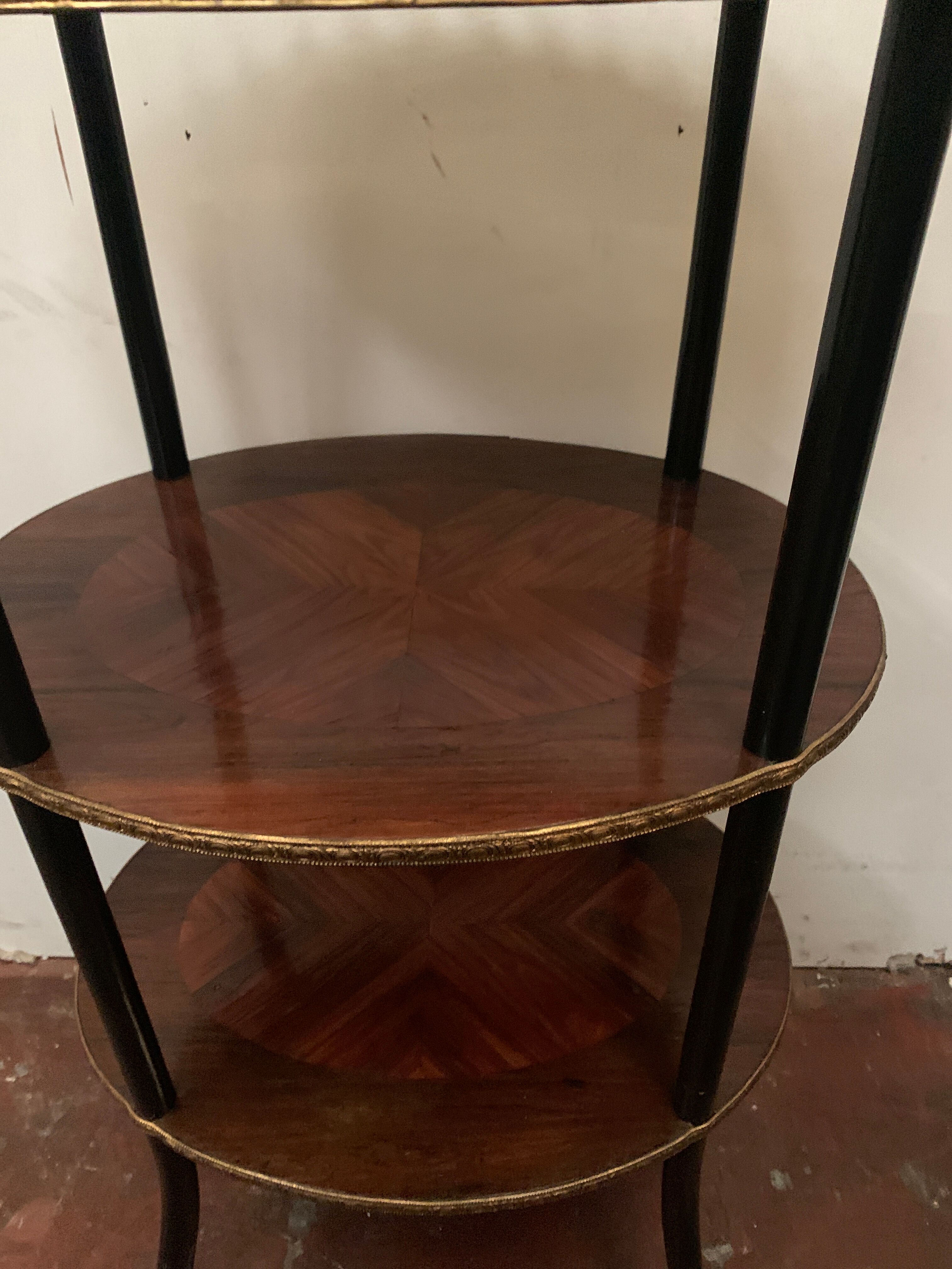 Saddle Napoleon III has three trays in marquetry XX century