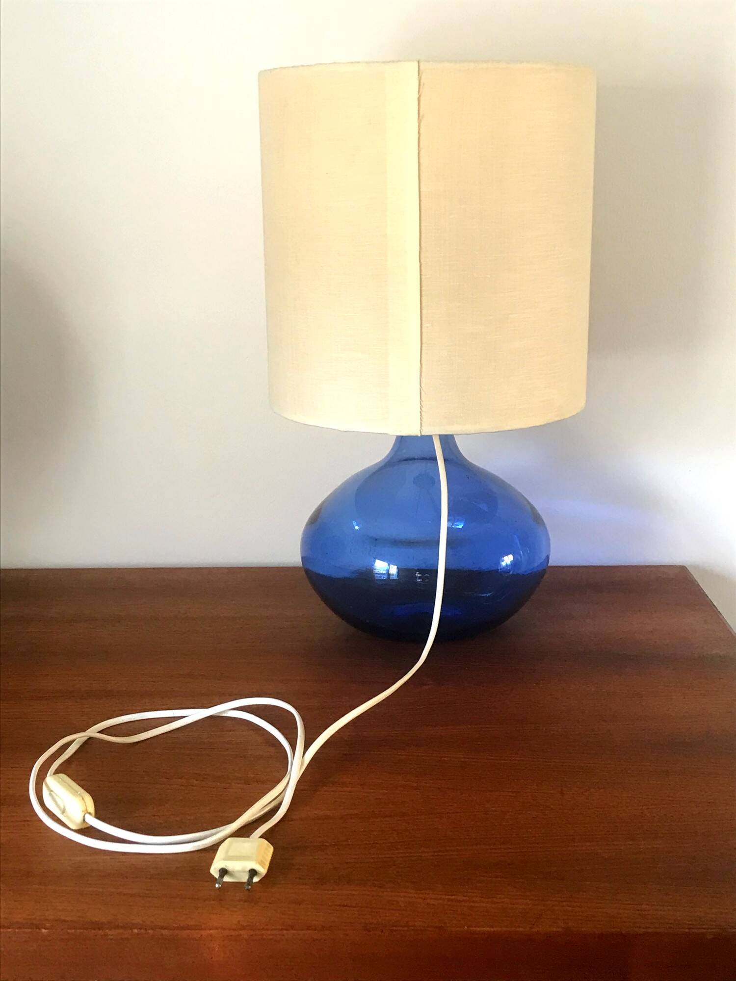 Vintage blown glass lamp from the 70s