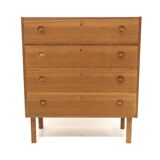 Scandinavian oak chest of drawers, Sweden, 1960