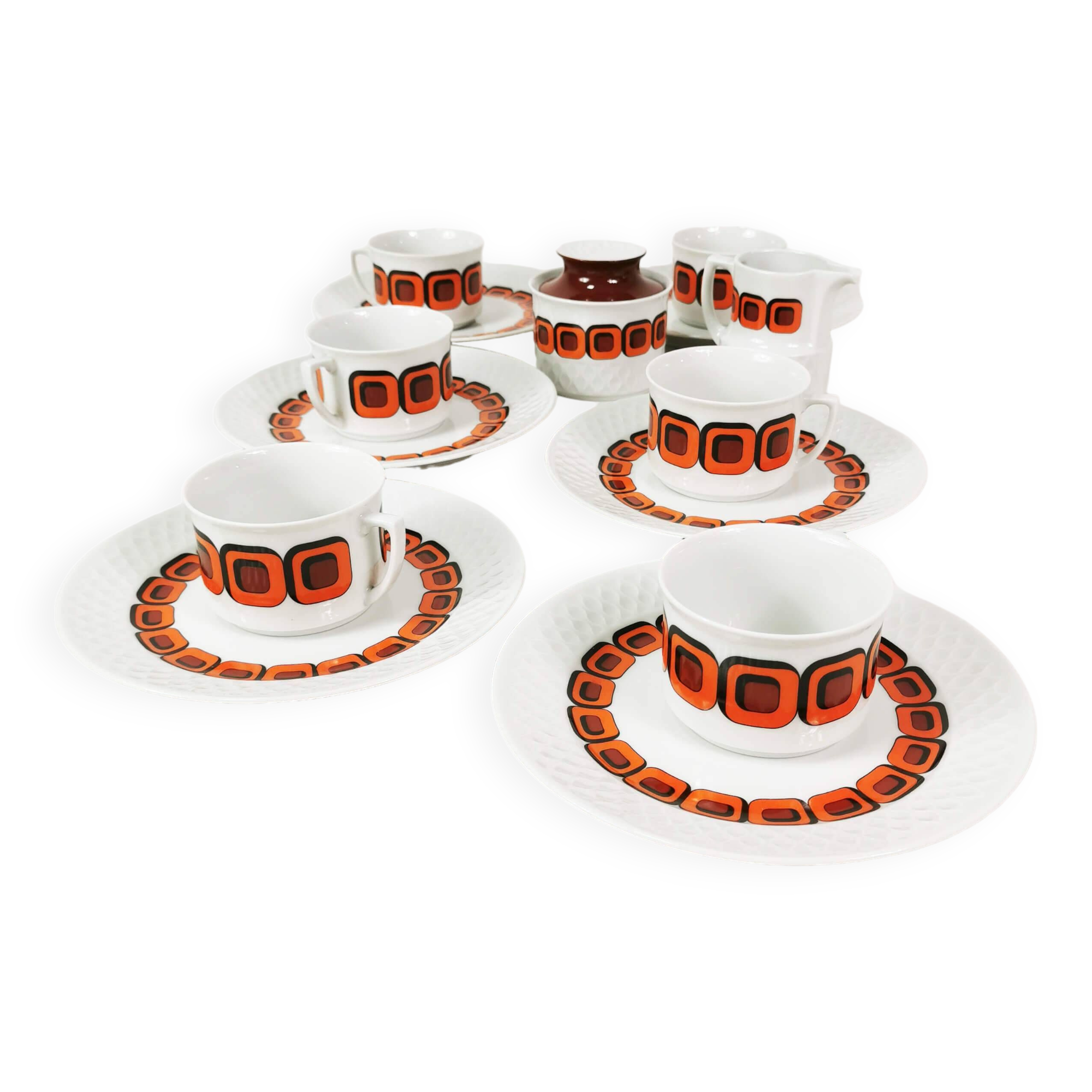 Space age coffee and tea set, Schirnding, Germany, 1970s.