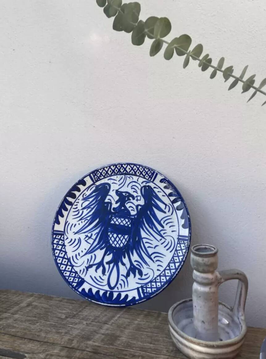 Blue bird decorative plate