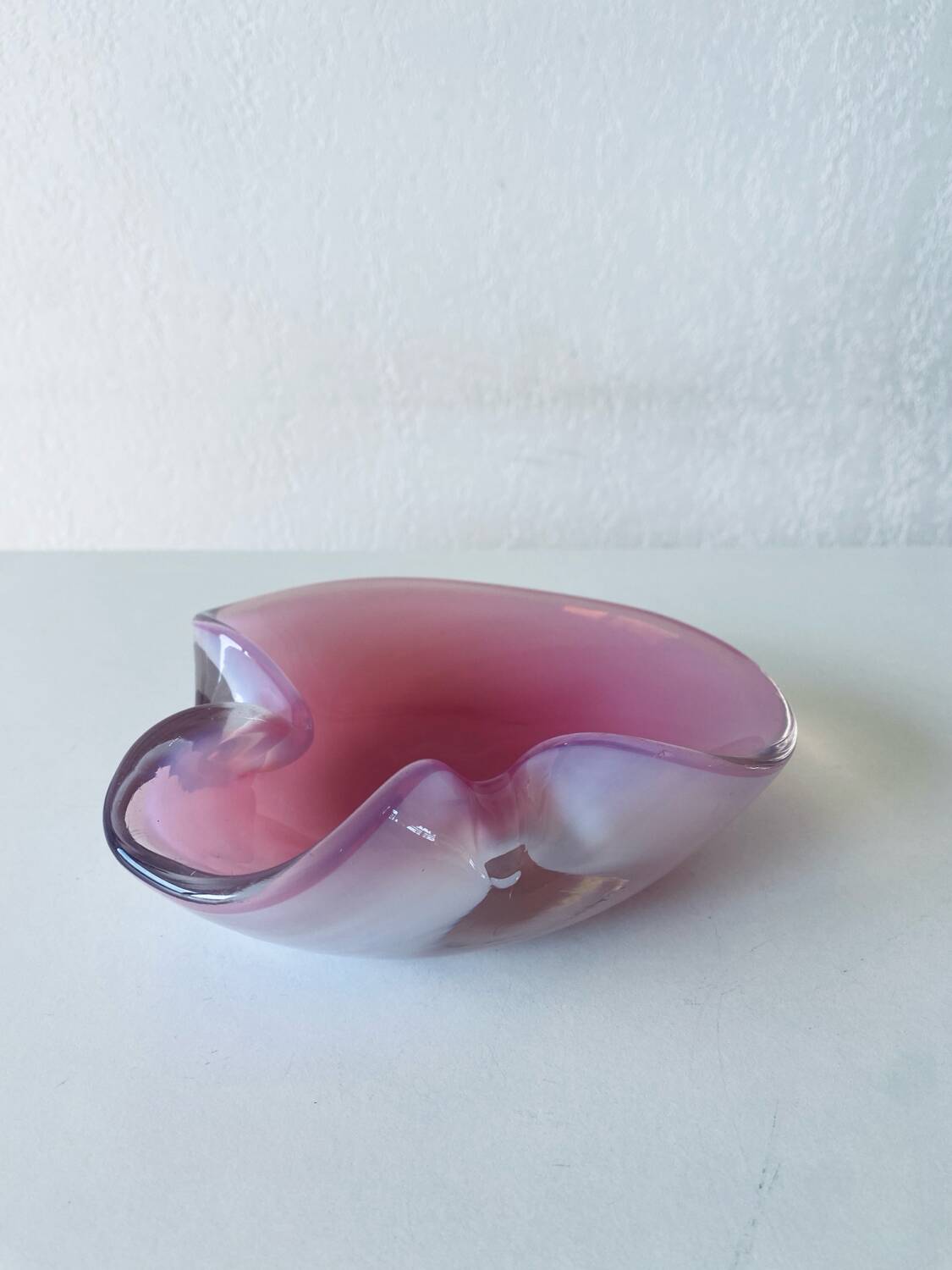 Large Murano pocket tray in opaline