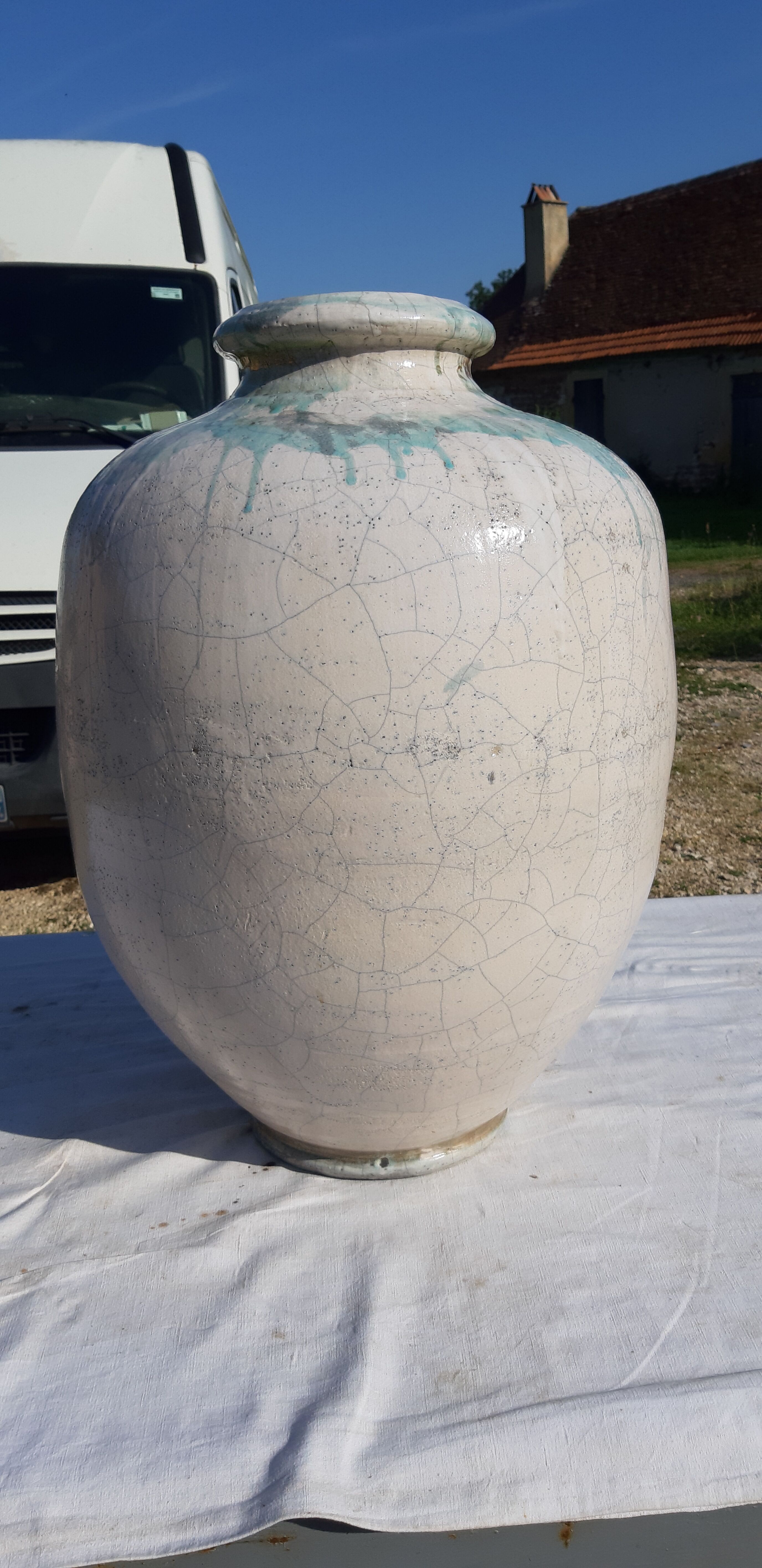 Glazed sandstone jar by François Peyrat