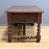 Oak desk, Neo-Gothic style – Late 19th century