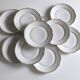 Set of 10 porcelain flat plates
