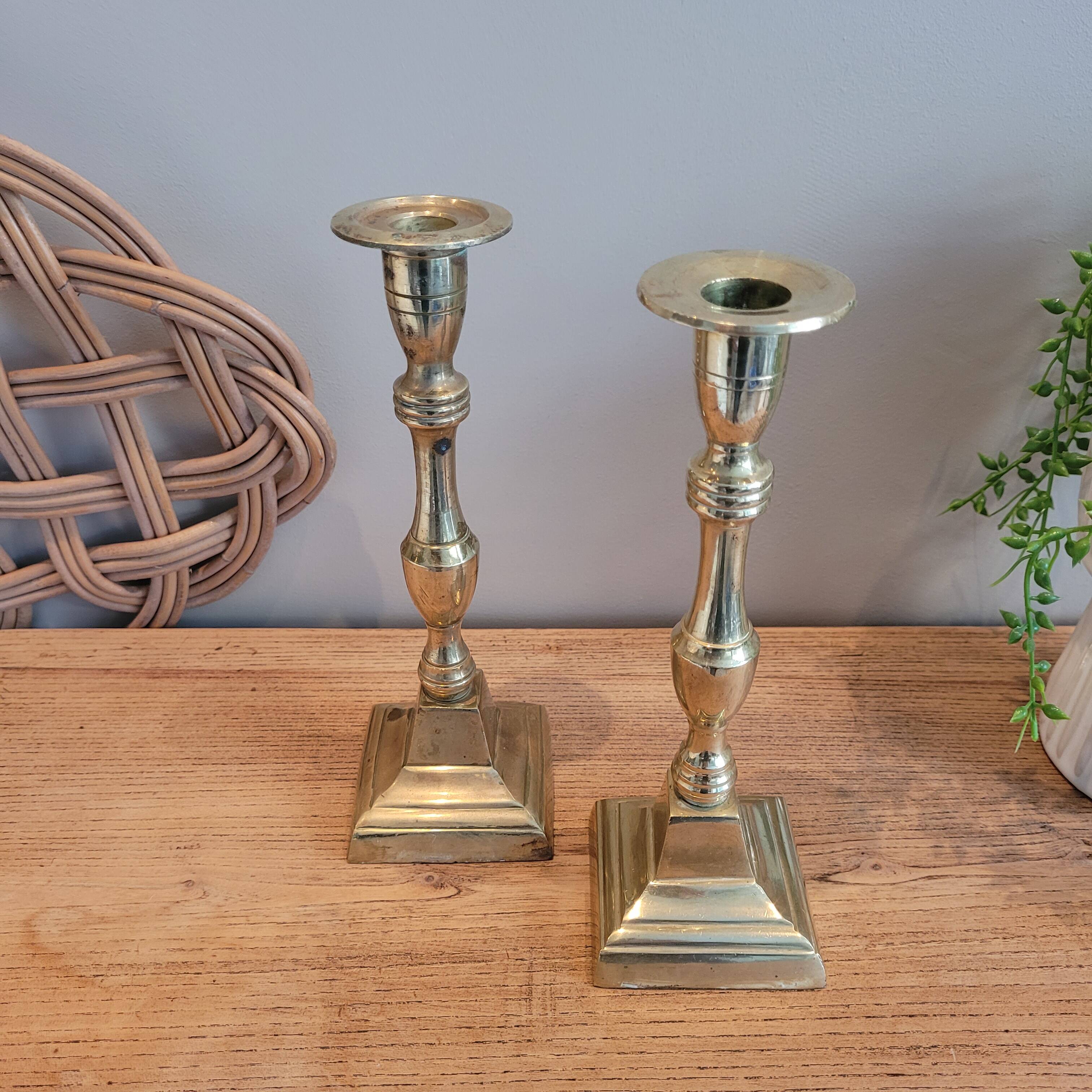 La Redoute x Selency pair of brass candle holders 05