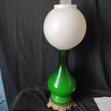 Lampe faience verte